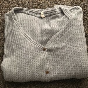 Thermal button down, tie top